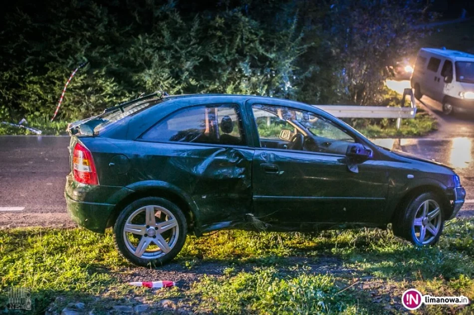 Samochód wypadł z drogi i wjechał do koryta potoku (wideo) - zdjęcie 4