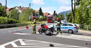 Zderzenie motocykla i samochodu osobowego na "krajówce" - zdjęcie 5
