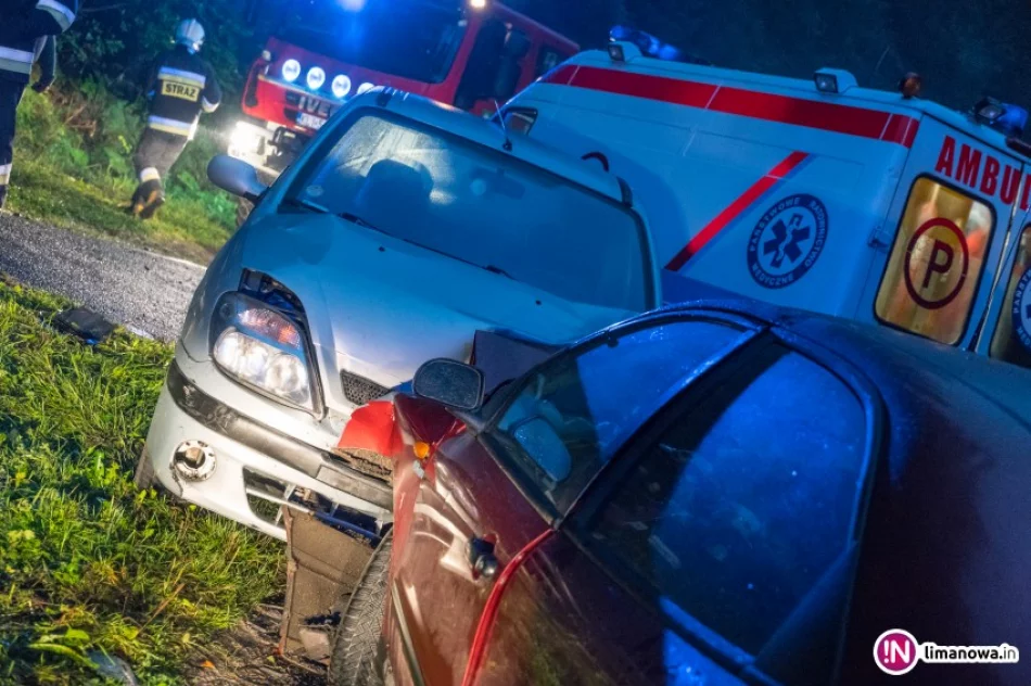 Czołowe zderzenie samochodów - zdjęcie 3