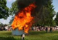  HISTORYCZNY POKAZ GASZENIA  POŻARU W DOLNYM KUBINIE NA SŁOWACJI - zdjęcie główne