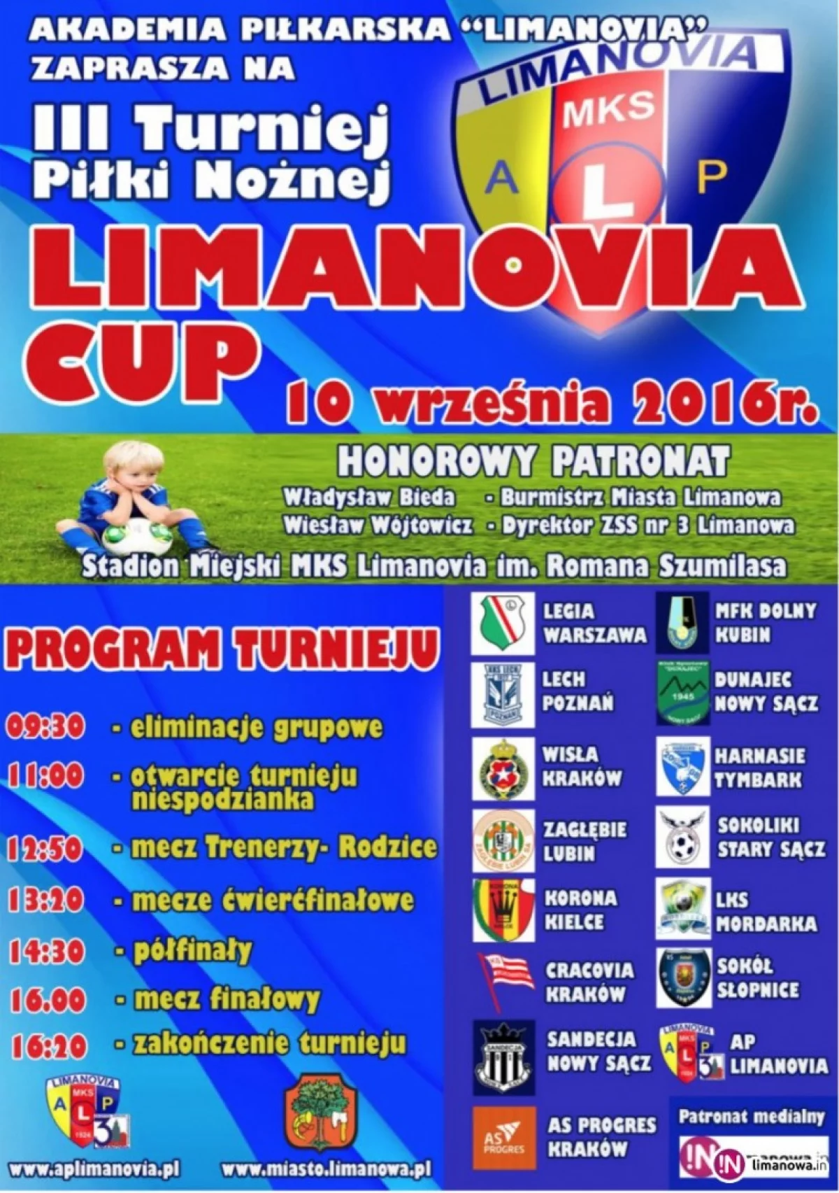 Już jutro Limanovia CUP 2016! Przyjdź lub śledź wzmagania orlików