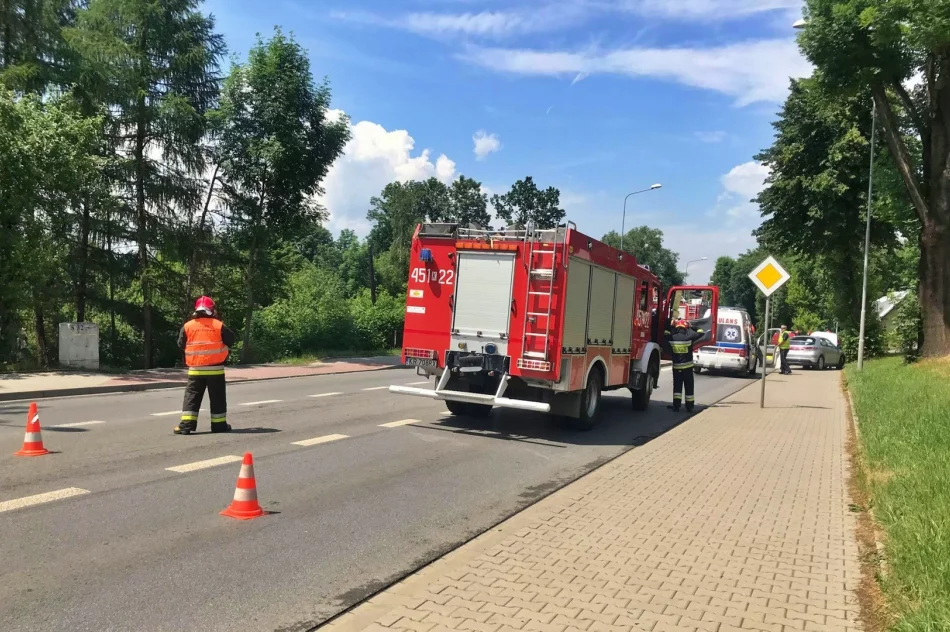 Zderzenie trzech samochodów na "krajówce" - zdjęcie 3