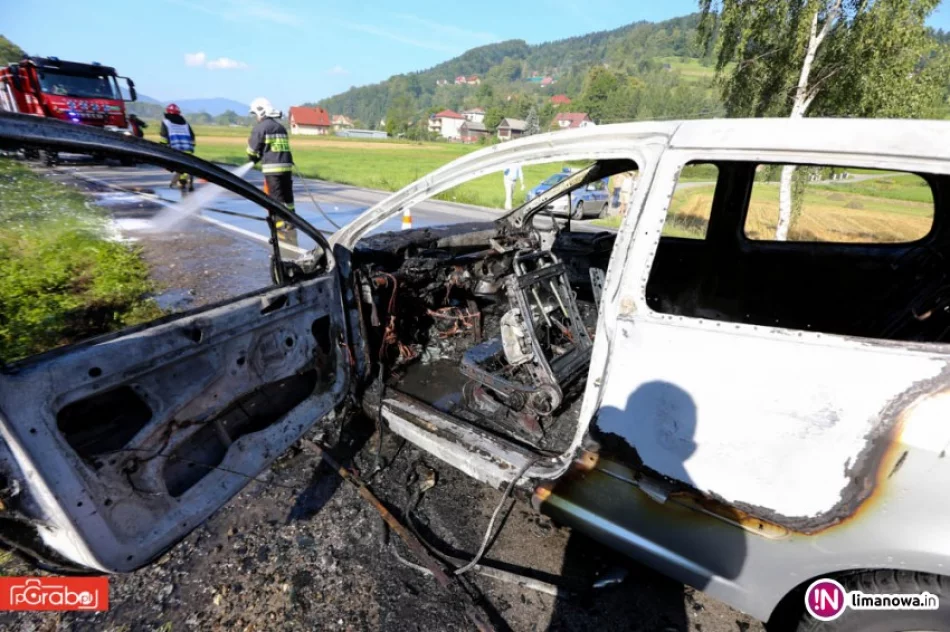 Samochód spłonął na drodze - zdjęcie 3