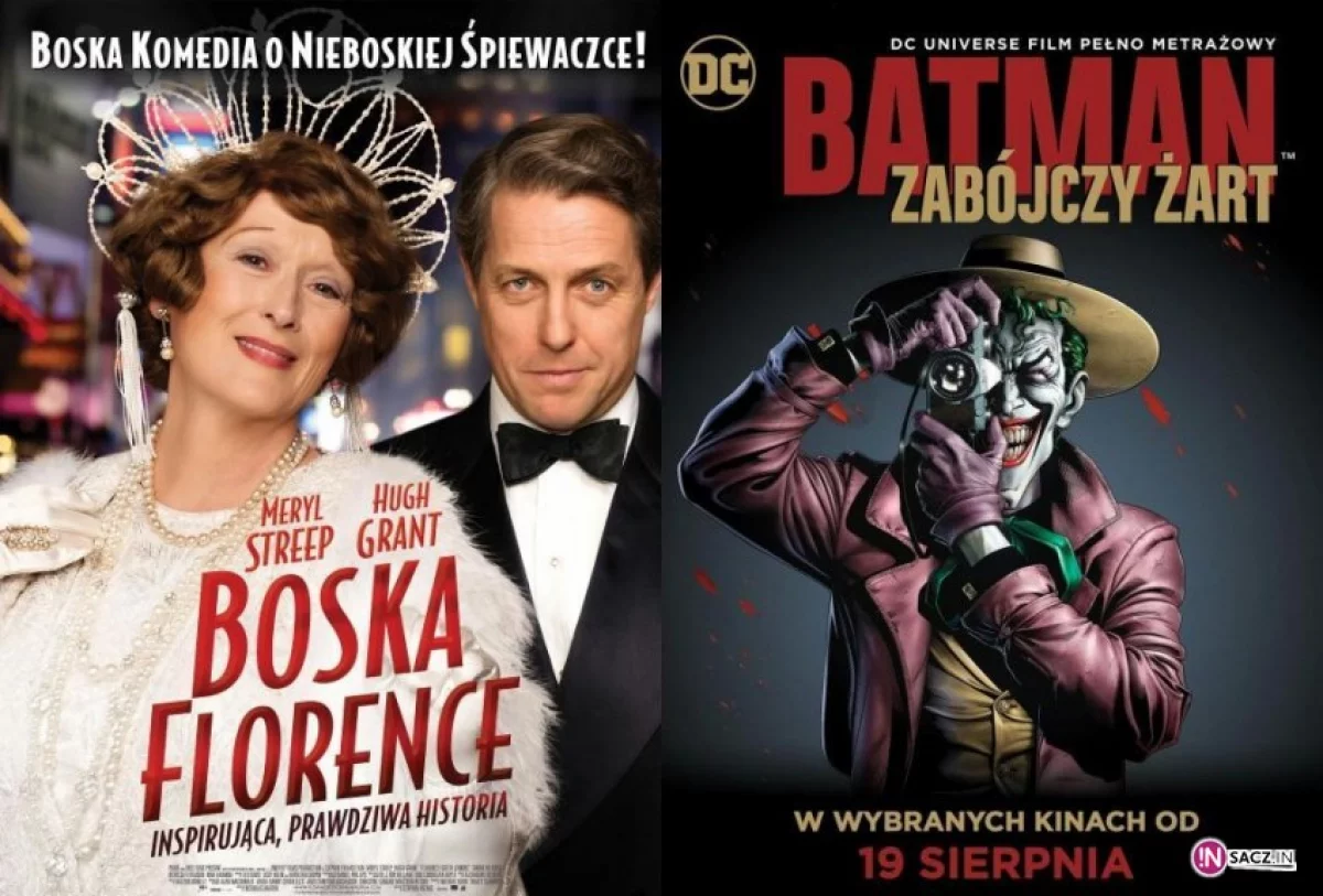 Konkurs – bilety do kina Sokół: Boska Florence i Batman: Zabójczy żart