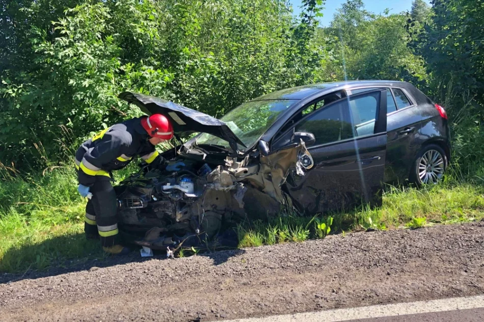 4 osoby, w tym 2 dzieci poszkodowane w wypadku. Na pomoc wezwano LPR - zdjęcie 3