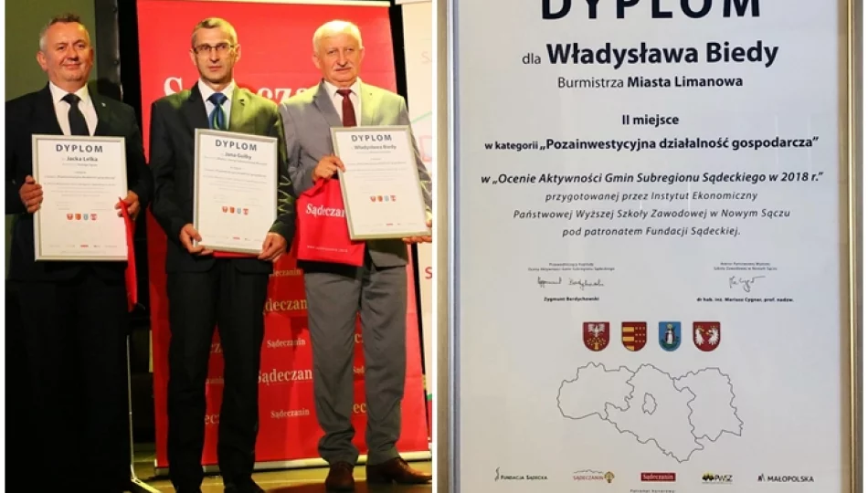 Miasto Limanowa w czołówce Rankingu Gmin Subregionu Sądeckiego! - zdjęcie 1