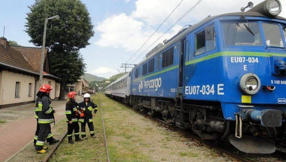 Pożar pociągu w Muszynie. Ewakuacja 50 pasażerów! - zdjęcie 1