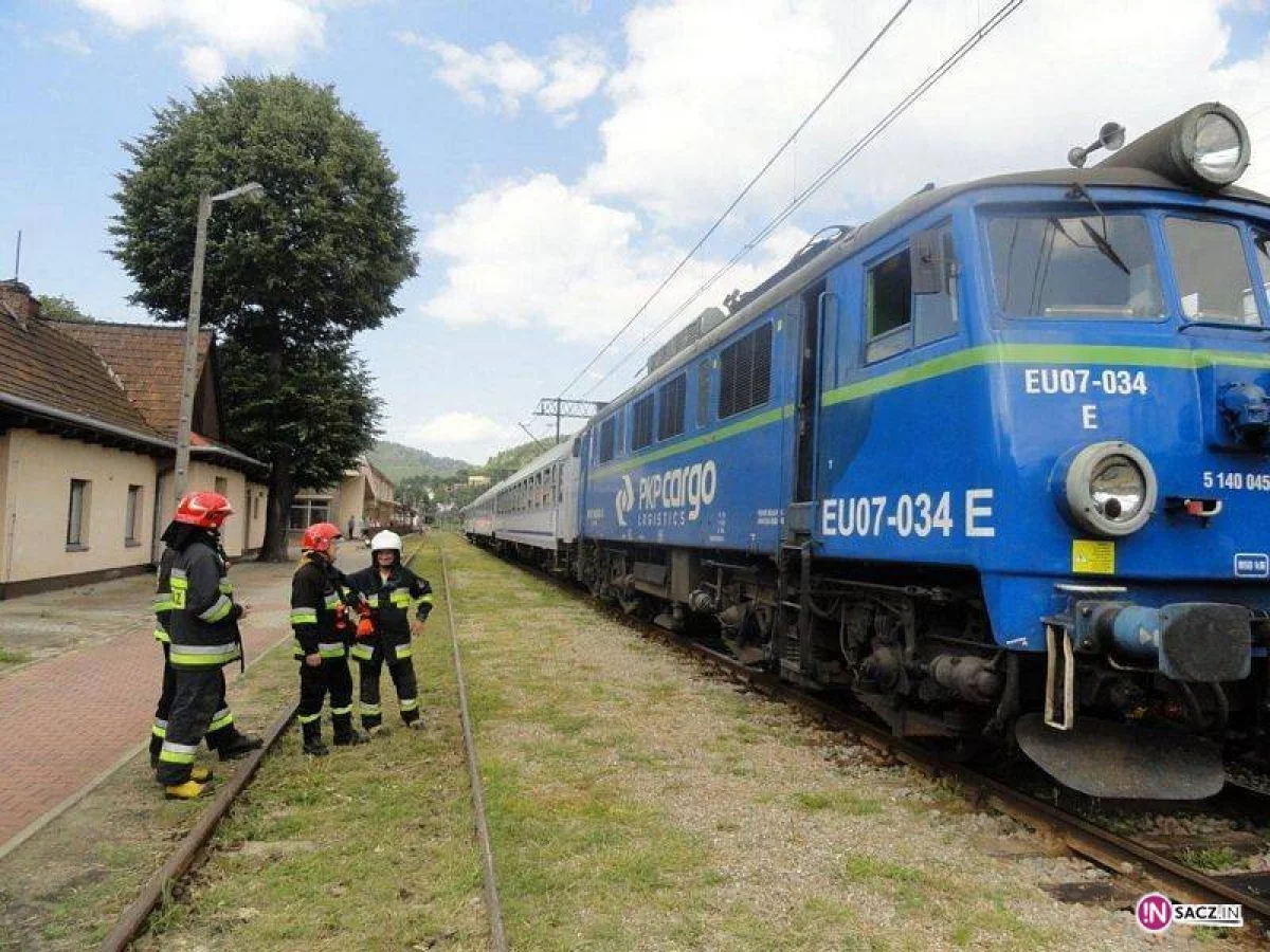 Pożar pociągu w Muszynie. Ewakuacja 50 pasażerów!