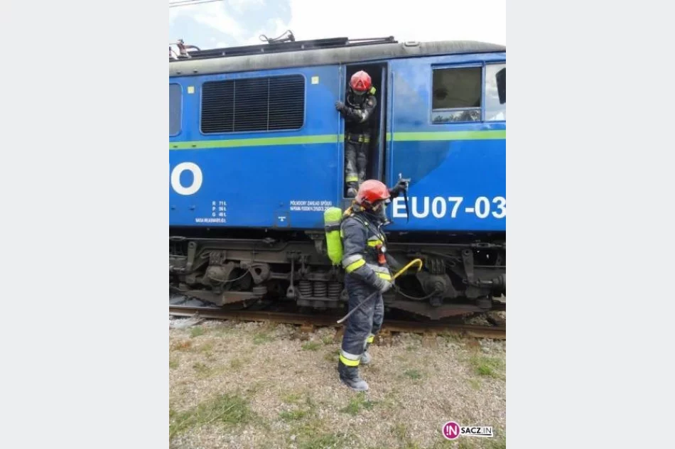 Pożar pociągu w Muszynie. Ewakuacja 50 pasażerów! - zdjęcie 2