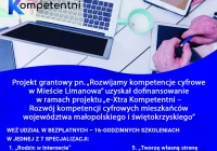 Bezpłatne Szkolenia Informatyczne w Ramach Realizacji Projektu ,, Rozwój Kompetencji Cyfrowych w Mieście Limanowa" - zdjęcie główne
