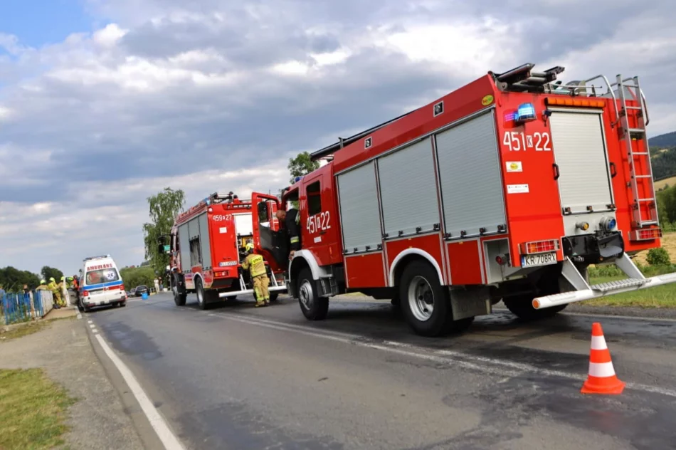 Ranny motocyklista zabrany do szpitala - zdjęcie 2