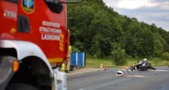 Ranny motocyklista zabrany do szpitala - zdjęcie 4