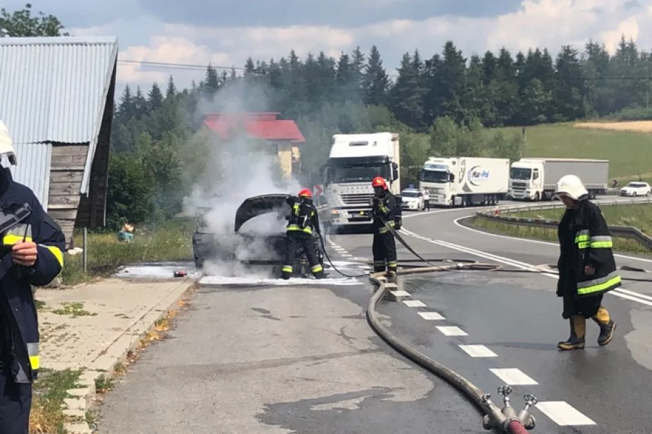 Na drodze krajowej zapalił się samochód - zdjęcie 2