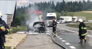 Na drodze krajowej zapalił się samochód - zdjęcie 2