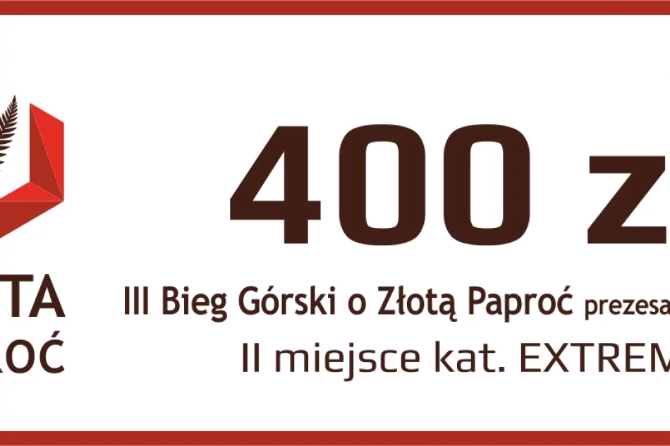 Ciekawy upominek dla każdego uczestnika III Biegu Górskiego o Złotą Paproć – trwają zapisy - zdjęcie 3