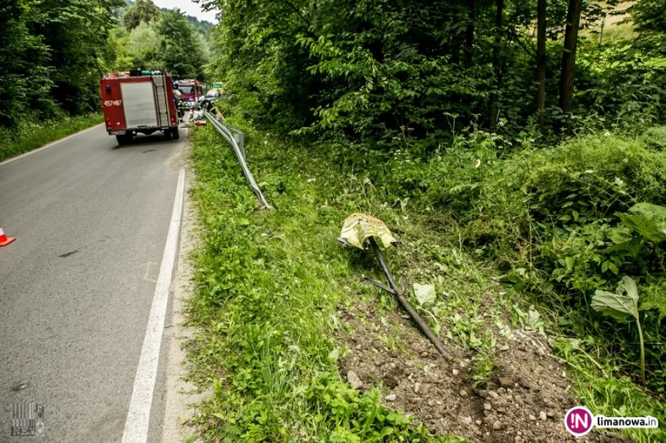 Samochód dostawczy wypadł z drogi i wjechał do potoku (wideo) - zdjęcie 4