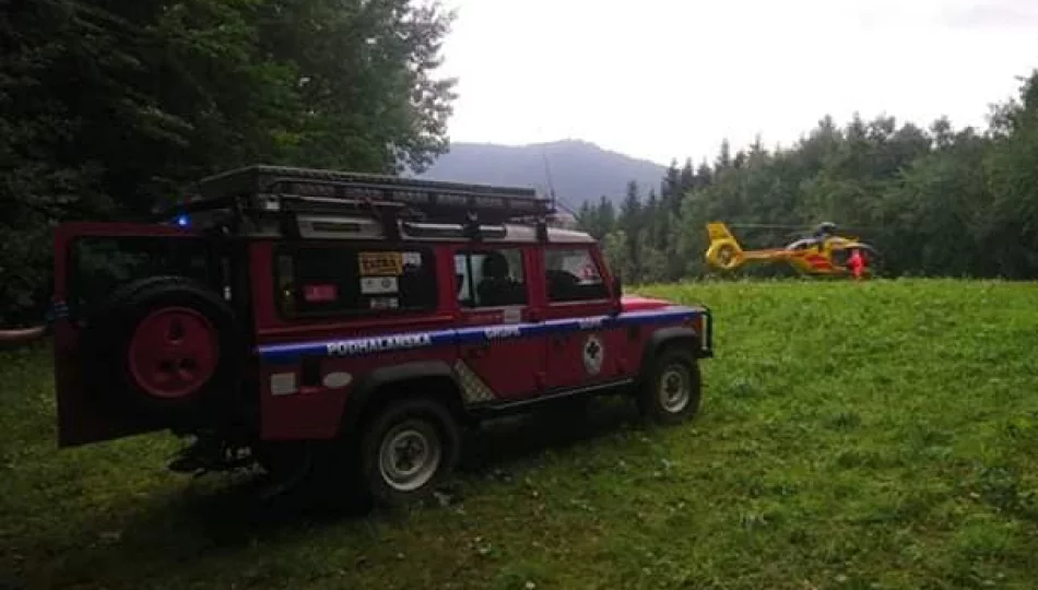 Akcja ratowników GOPR i LPR w Gorcach - zdjęcie 1