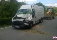 Samochód zderzył się z koparką - zdjęcie główne