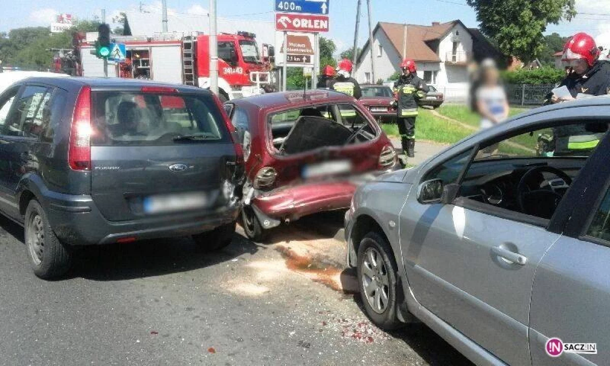 Nowy Sącz: karambol siedmiu aut!