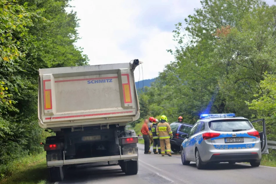 Opel uderzył w przydrożną barierę - zdjęcie 2
