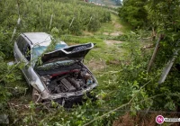 Audi wypadło z jezdni - trzy osoby poszkodowane - zdjęcie główne