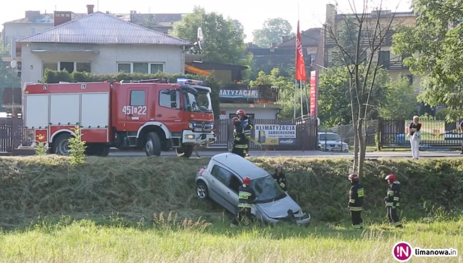 Parkując wjechała do potoku - zdjęcie 1