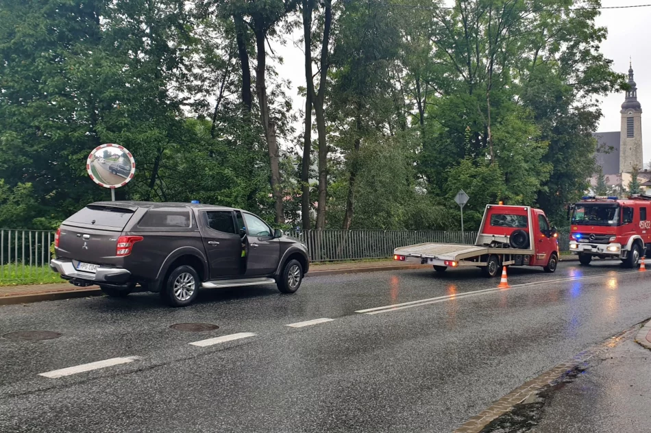 Czołowe zderzenie Audi z ciężarówką na "krajówce". Ranna 20-latka - zdjęcie 3