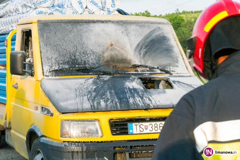 Samochód dostawczy stanął w płomieniach - zdjęcie 2