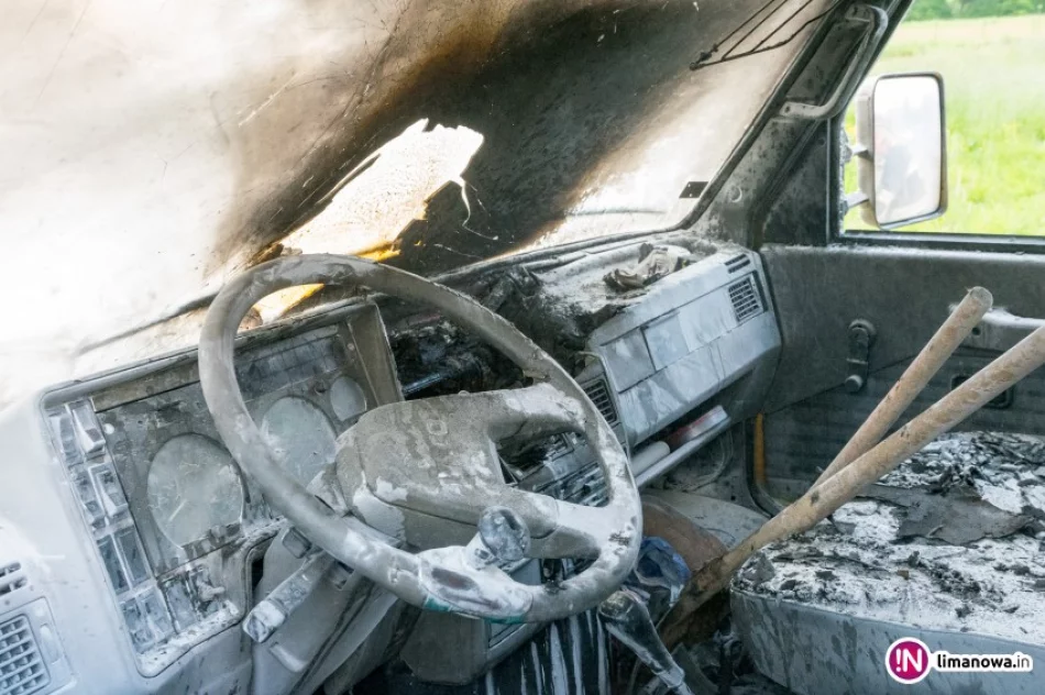 Samochód dostawczy stanął w płomieniach - zdjęcie 4