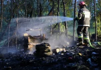9 strażackich zastępów gasiło pożar budynku gospodarczego - zdjęcie główne