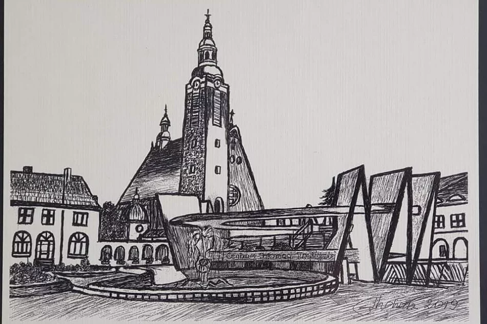 Szefowa limanowskiej policji przekazała obraz swojego autorstwa na licytację dla Anny Dudzik - zdjęcie 4