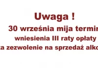 Przypomnienie o obowiązku wnoszenia opłat za korzystanie z zezwoleń na sprzedaż napojów alkoholowych - zdjęcie główne