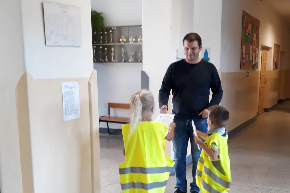 Odblaskowe spotkanie z rodzicami w SP w Mordarce - zdjęcie 8