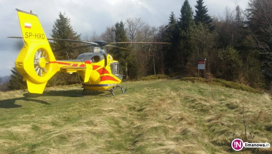 Śmierć turysty na szczycie Mogielicy. Na polanie lądował śmigłowiec LPR - zdjęcie 1