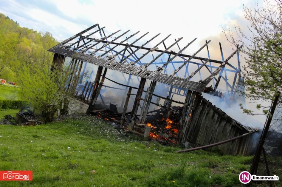 Pożar stodoły - 40 tys. zł strat. Przyczyna nieustalona (zdjęcia) - zdjęcie 2