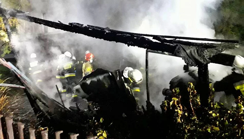33 strażaków gasiło pożar budynku gospodarczego - zdjęcie 1