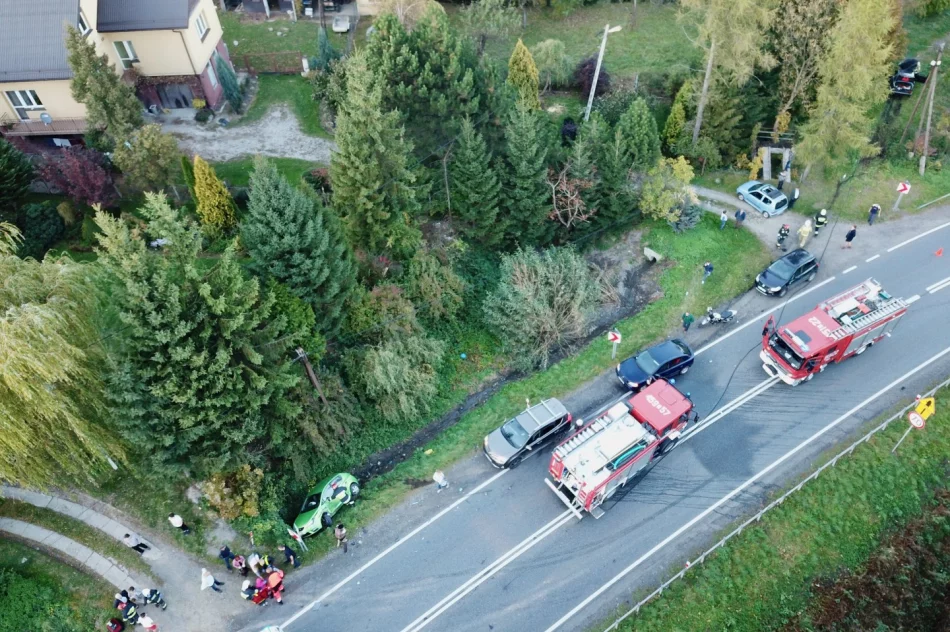 Zderzenie trzech samochodów na "krajówce" - zdjęcie 7
