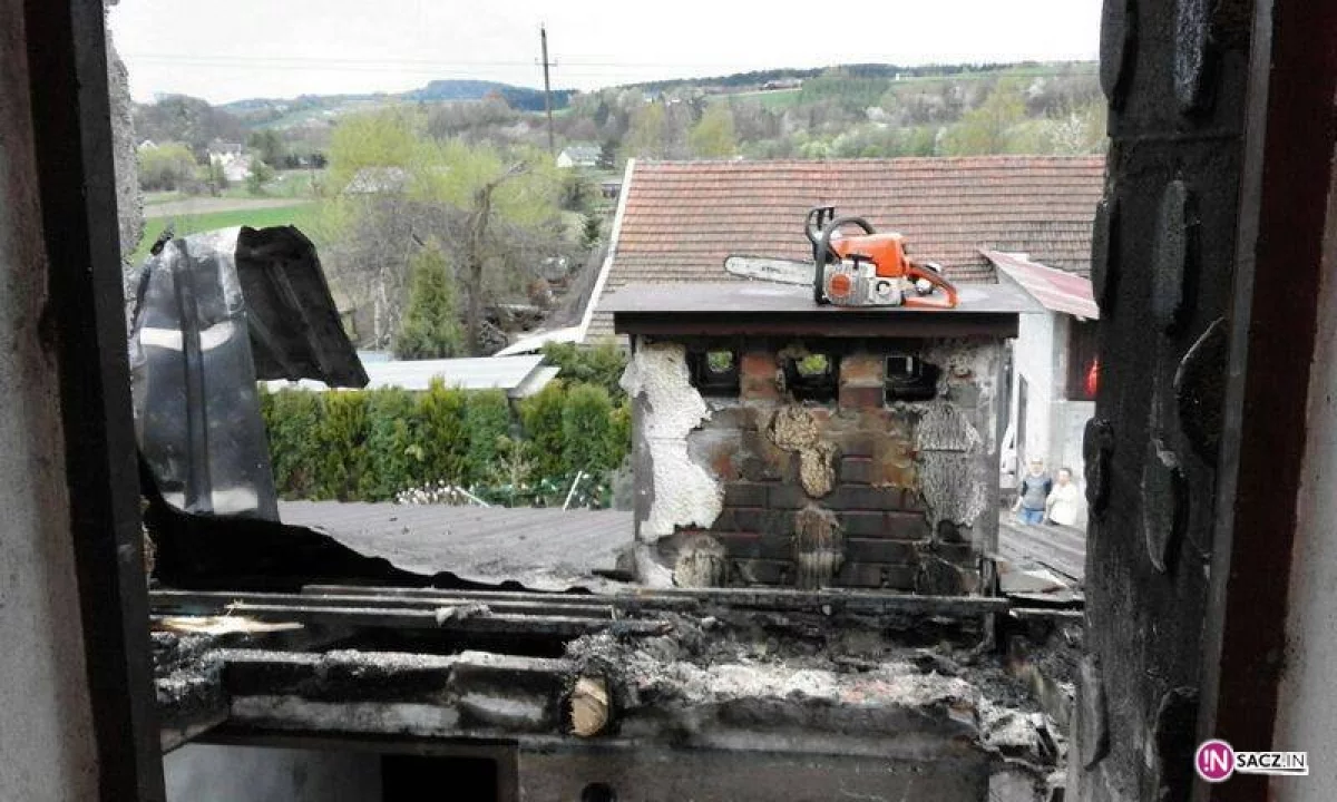 Stróże: pożar poddasza budynku mieszkalnego