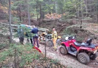 Mężczyzna przygnieciony przez ciągnik - zdjęcie główne