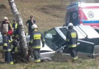 Muszyna: samochód wypadł z drogi. Dwoje rannych - zdjęcie główne