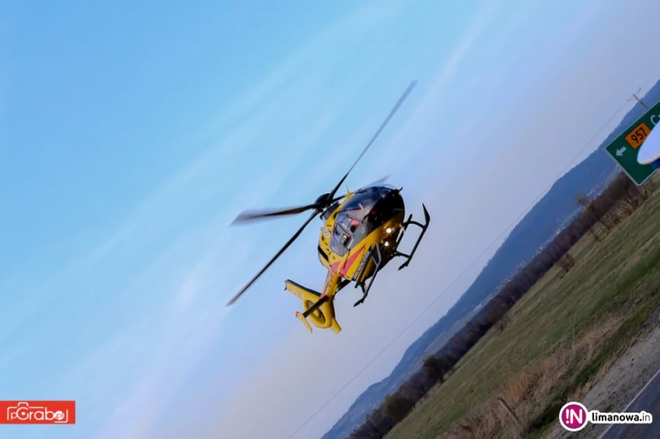 Nie ustąpił pierwszeństwa, motocyklistka śmigłowcem zabrana do szpitala - zdjęcie 2