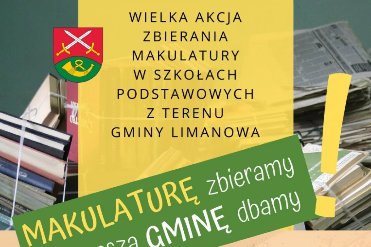 Konkursowa zbiórka makulatury dla szkół z terenu gminy Limanowa
