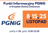 Dyżur doradcy PGNiG w Urzędzie Gminy Limanowa w piątek 8 listopada - zdjęcie główne