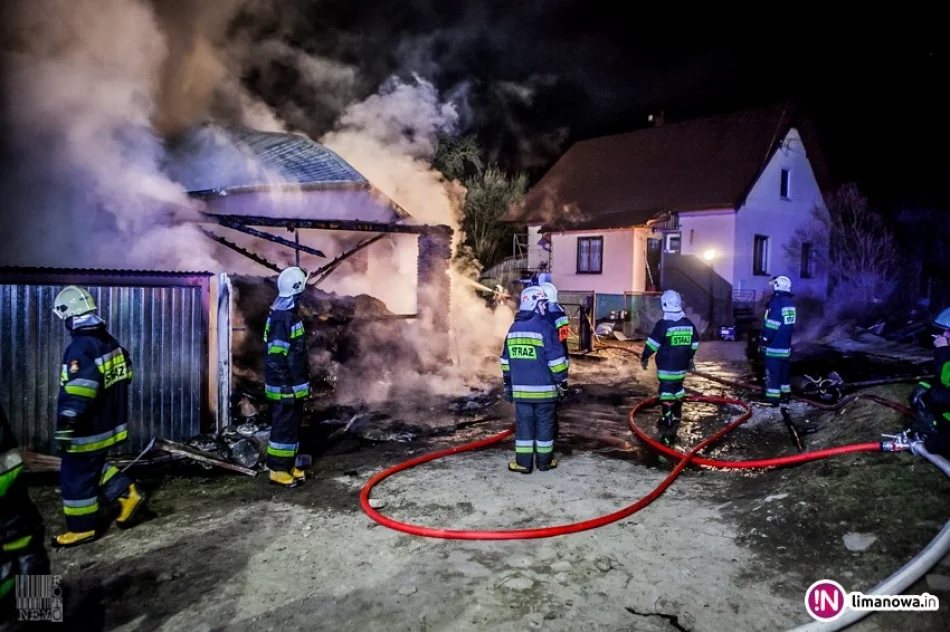 Nocny pożar zabudowań gospodarczych (wideo) - zdjęcie 2