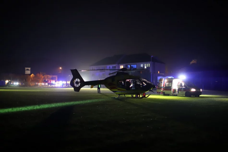 Śmigłowiec LPR zabrał potrąconego pieszego - zdjęcie 4