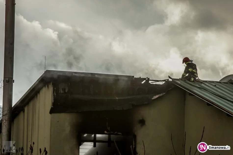Pożar w stolarni, straty na 85 tys. zł (wideo) - zdjęcie 4