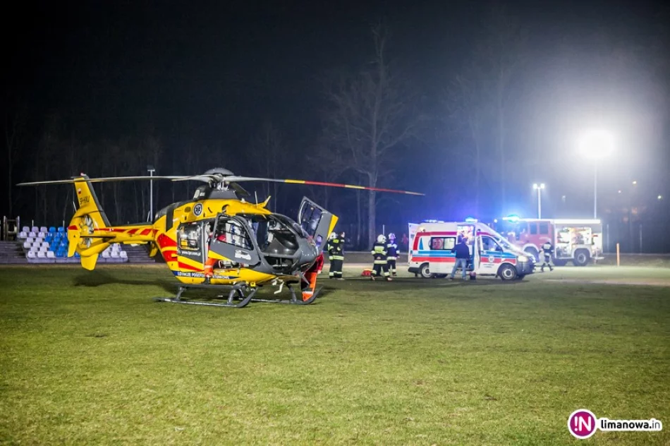 Pięciolatek wciągnięty przez paski klinowe silnika. W ciężkim stanie zabrał go LPR (wideo) - zdjęcie 2