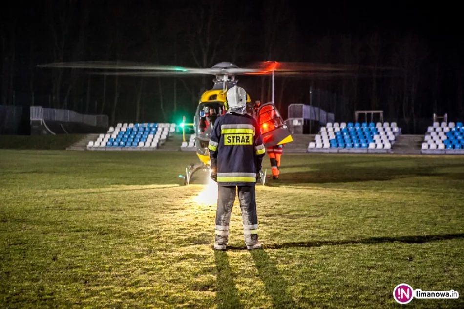 Pięciolatek wciągnięty przez paski klinowe silnika. W ciężkim stanie zabrał go LPR (wideo) - zdjęcie 4
