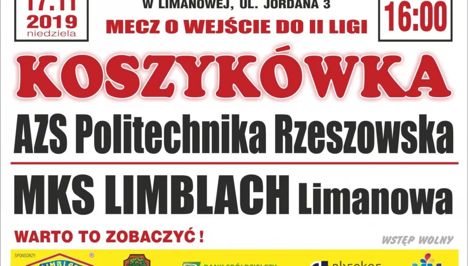 Niepokonani limanowianie przeciwko Politechnice - zdjęcie 1