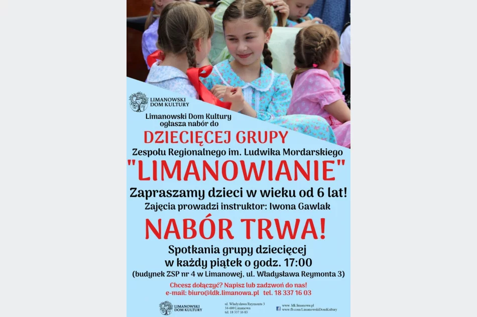  Ogłaszamy nabór do GRUPY DZIECIĘCEJ Zespołu Regionalnego "Limanowianie" - zdjęcie 2
